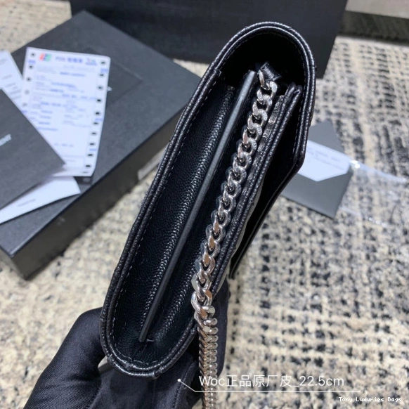 Tony Luxuries MATELASSÉ CHAIN WALLET YSL CASSANDRE 0817